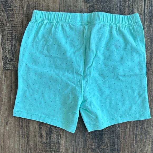 Aqua Blue Shorts with silver tiny polka dots - Picture 3 of 5